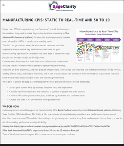 Webinar Manufacturing KPIs