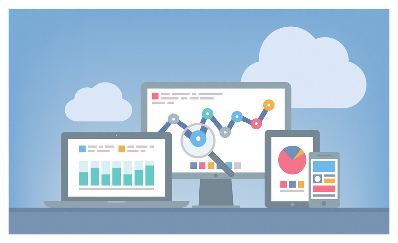 stock photo of analytics graphs and data